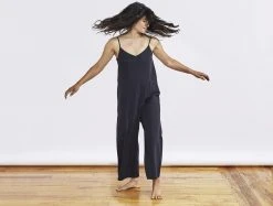 Coyuchi Best Sellers Solstice Romper - Deep Graphite