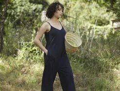 Coyuchi Best Sellers Solstice Romper - Deep Graphite