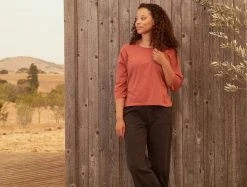 Coyuchi Solstice Wide Leg Crop Pants - Deep Graphite Best Sellers