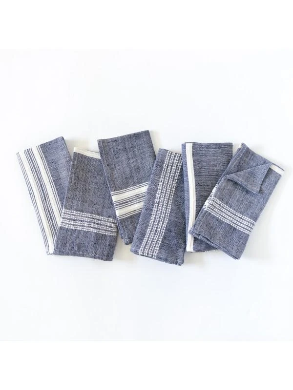 Creative Women Best Sellers Aden Napkin - Navy + Natural 3 Creative Women Best Sellers Aden Napkin - Navy + Natural