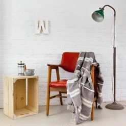 Creative Women Home Goods Aden Bath Towel - Gray + Natural