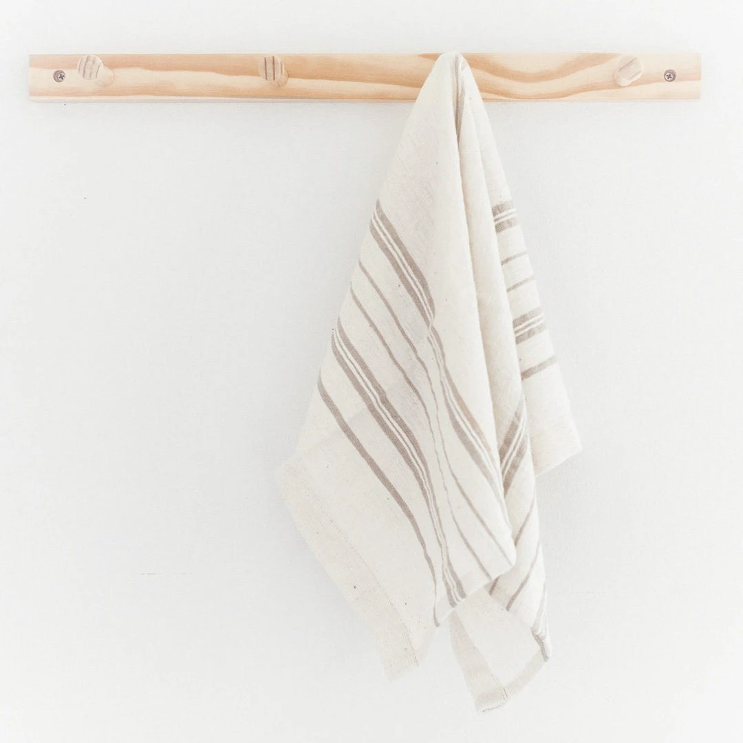 Creative Women Home Goods Avery Tea Towel - Stone 3 Creative Women Home Goods Avery Tea Towel - Stone