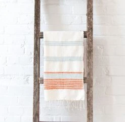 Creative Women Camden Hand Towel - Azure + Tangerine Best Sellers
