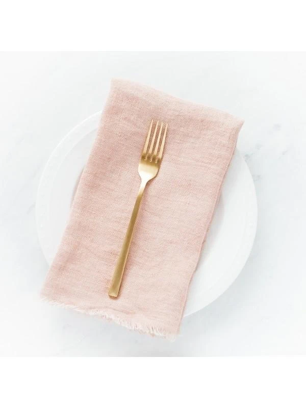 Creative Women Stone Washed Linen Napkin - Blush 4 Creative Women Stone Washed Linen Napkin - Blush