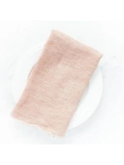 Creative Women Stone Washed Linen Napkin - Blush 10 Creative Women Stone Washed Linen Napkin - Blush