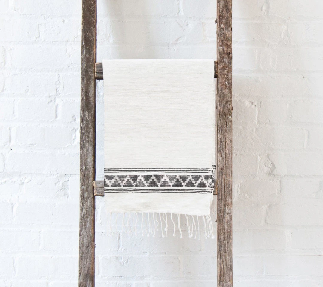 Creative Women Home Goods Tibeb Hand Towel - Natural + Gray 3 Creative Women Home Goods Tibeb Hand Towel - Natural + Gray