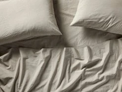 Coyuchi Crinkled Percale Sheet Set Home Goods