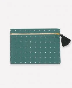 Anchal Cross Stitch Clutch Pouch
