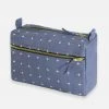 Anchal Accessories Cross Stitch Toiletry Bag - Slate