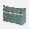 Anchal Cross Stitch Toiletry Bag - Spruce