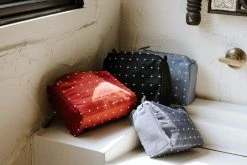 Anchal Cross Stitch Toiletry Bag - Spruce