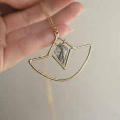 Iron Oxide Jewelry Crystal Amulet Necklace