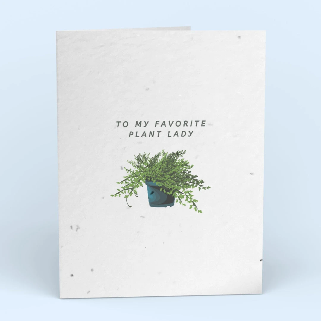 Cute Root My Favorite Plant Lady Plantable Cards - 10 Pack Greeting Cards 10 Cute Root My Favorite Plant Lady Plantable Cards - 10 Pack Greeting Cards