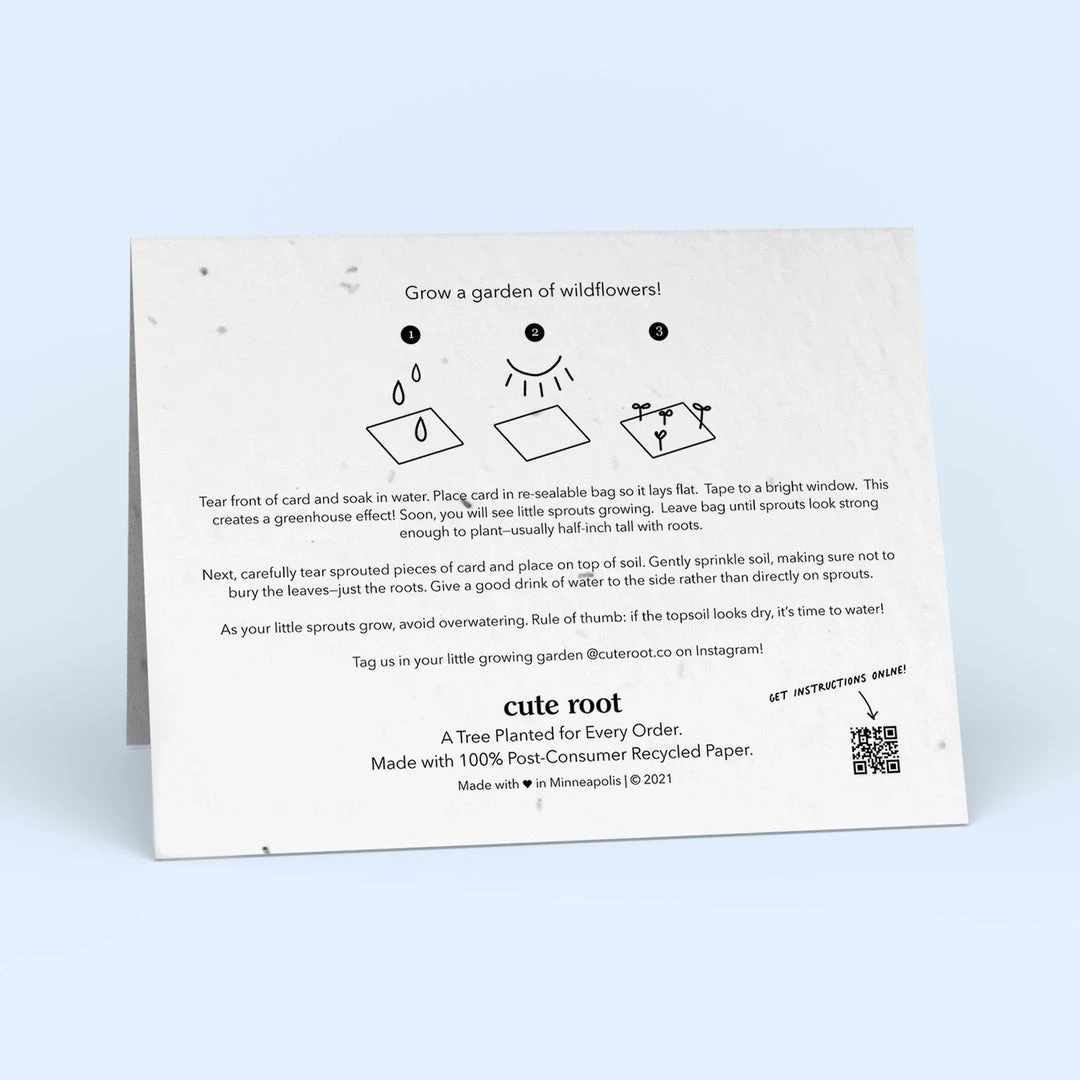 Cute Root Thanks Dots Plantable Cards - 10 Pack 11 Cute Root Thanks Dots Plantable Cards - 10 Pack