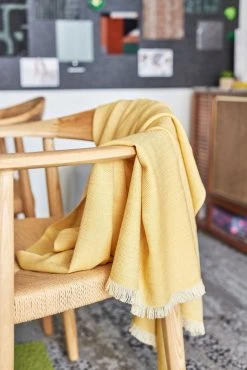 Studio Variously Dandelion Merino Throw Blanket Home Goods