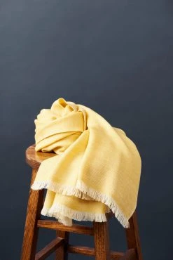 Studio Variously Dandelion Merino Throw Blanket Home Goods