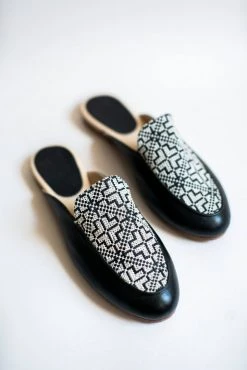 Darzah Tatreez Mule - Black + White Staff Favorites 11 Darzah Tatreez Mule - Black + White Staff Favorites