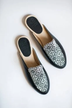 Darzah Tatreez Mule - Black + White Staff Favorites 13 Darzah Tatreez Mule - Black + White Staff Favorites