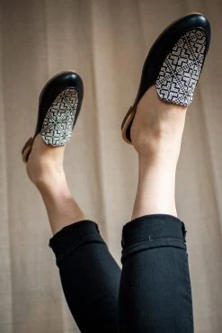 Darzah Tatreez Mule - Black + White Staff Favorites 10 Darzah Tatreez Mule - Black + White Staff Favorites