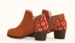 Darzah Tatreez Ankle Boot - Brown Shoes