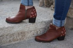 Darzah Tatreez Ankle Boot - Brown Shoes