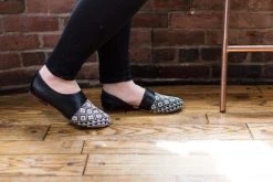 Darzah Black Tatreez Flat D'orsay 14 Darzah Black Tatreez Flat D'orsay