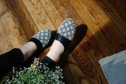 Darzah Black Tatreez Flat D'orsay 15 Darzah Black Tatreez Flat D'orsay