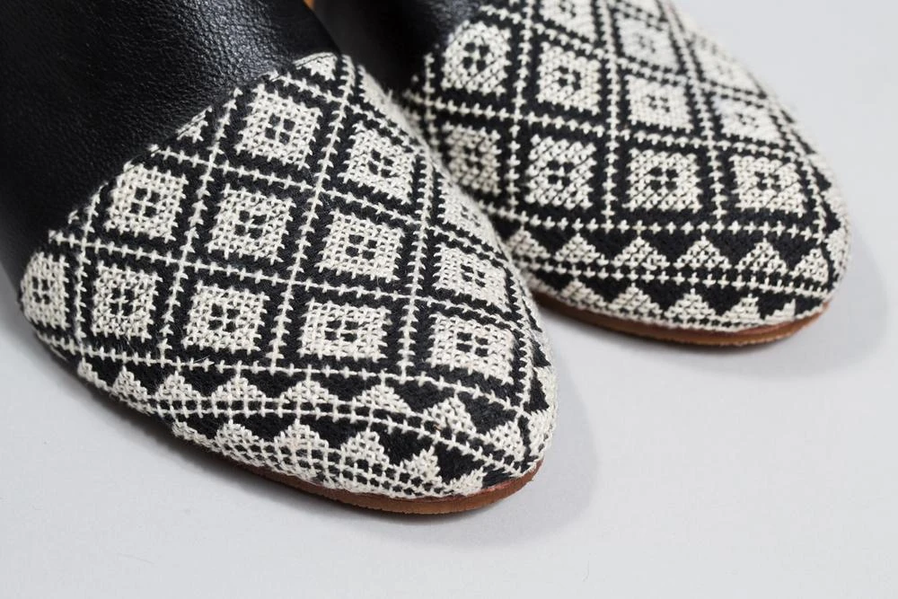 Darzah Black Tatreez Flat D'orsay 10 Darzah Black Tatreez Flat D'orsay