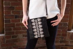 Darzah Cypress Tatreez Crossbody Bag - Ecru