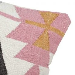 Casa Amarosa Desert Kilim Wool Geometric Throw Pillow Cover