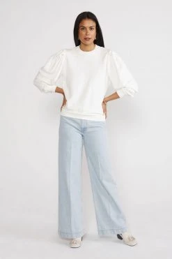 ÉTICA New Arrivals Devon Wide Leg Jeans - Sea Breeze
