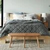 Coyuchi Home Goods Diamond Stitched Comforter - Shadow