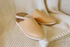 Dooeys Shoes Honey Beige Apple Leather House Mule