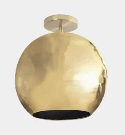 Dounia Home Mishal Semi-Flush Ceiling Light - Brass