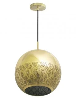 Dounia Home Nur Reversed Pendant Light - Brass Lighting