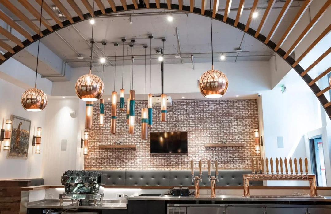 Dounia Home Nur Reversed Pendant Light - Brass Lighting 5 Dounia Home Nur Reversed Pendant Light - Brass Lighting