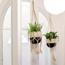 Hathorway Naiya Handwoven Jute Colorblock Baskets (Set Of 3)