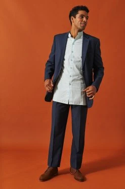 Dushyant Asthana Men's Jaipur Oversized Shirt - Pastel Blue