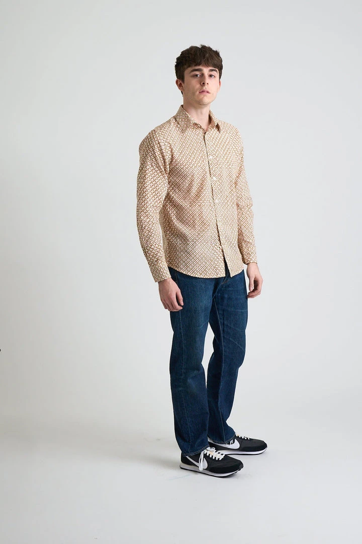 Dushyant Asthana Men's Amir Long Sleeve Shirt - Grid 6 Dushyant Asthana Men's Amir Long Sleeve Shirt - Grid