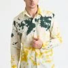 Dushyant Asthana Men's Amir Long Sleeve Shirt - Yellow + Green 1 Dushyant Asthana Men's Amir Long Sleeve Shirt - Yellow + Green