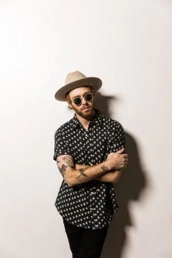 Dushyant Asthana Men's Folk Short Sleeve Shirt - Navy