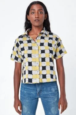 Dushyant Asthana Clothing Michelle Chessboard Short Sleeve Shirt