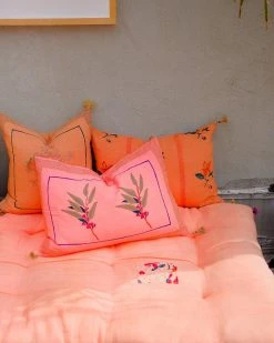 Soil To Studio Eli Linen Throw Pillow Cover - Bright Pink Best Sellers