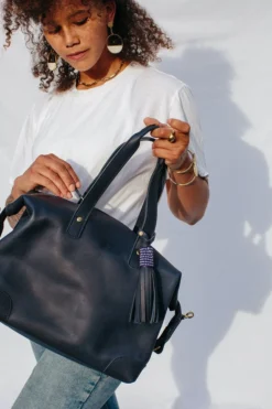 Abby Alley Handcrafted Ellen Handbag - Navy 15 Abby Alley Handcrafted Ellen Handbag - Navy