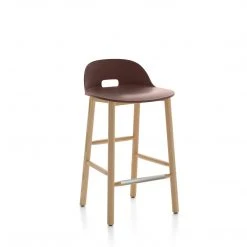 Emeco Alfi Recycled Low Back Barstool - Ash