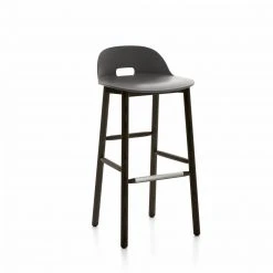 Emeco Alfi Recycled Low Back Barstool - Dark Ash Furniture 20 Emeco Alfi Recycled Low Back Barstool - Dark Ash Furniture