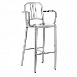 Emeco Furniture Navy Recycled Barstool With Arms