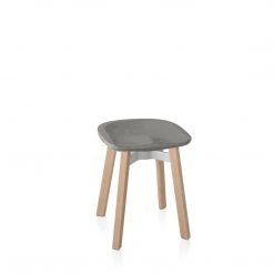 Emeco Su Small Stool - Wood Frame