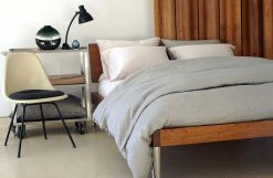 Area Home Home Goods Emile Linen Duvet Cover - Mineral