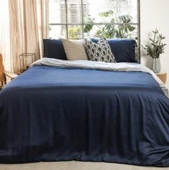Ettitude Bamboo Sateen Duvet Cover - Ocean